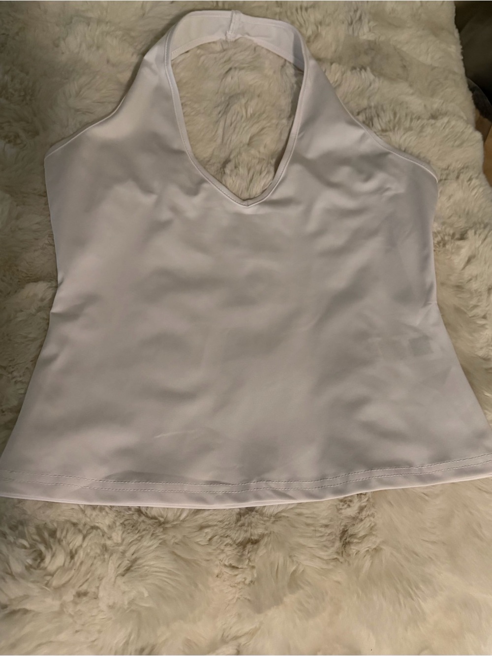 New Women’s White Halter Tank Top large